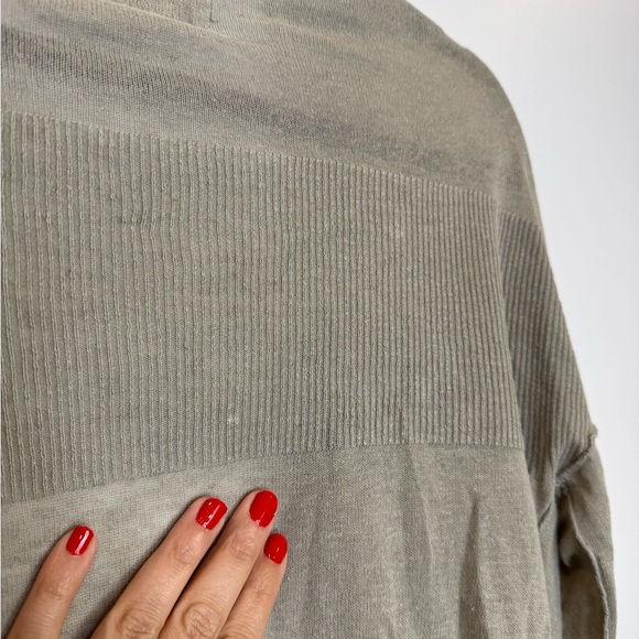 All Saints Suesha Wrap linen blend Cardigan Grey - Size 10 - Picture 12 of 12